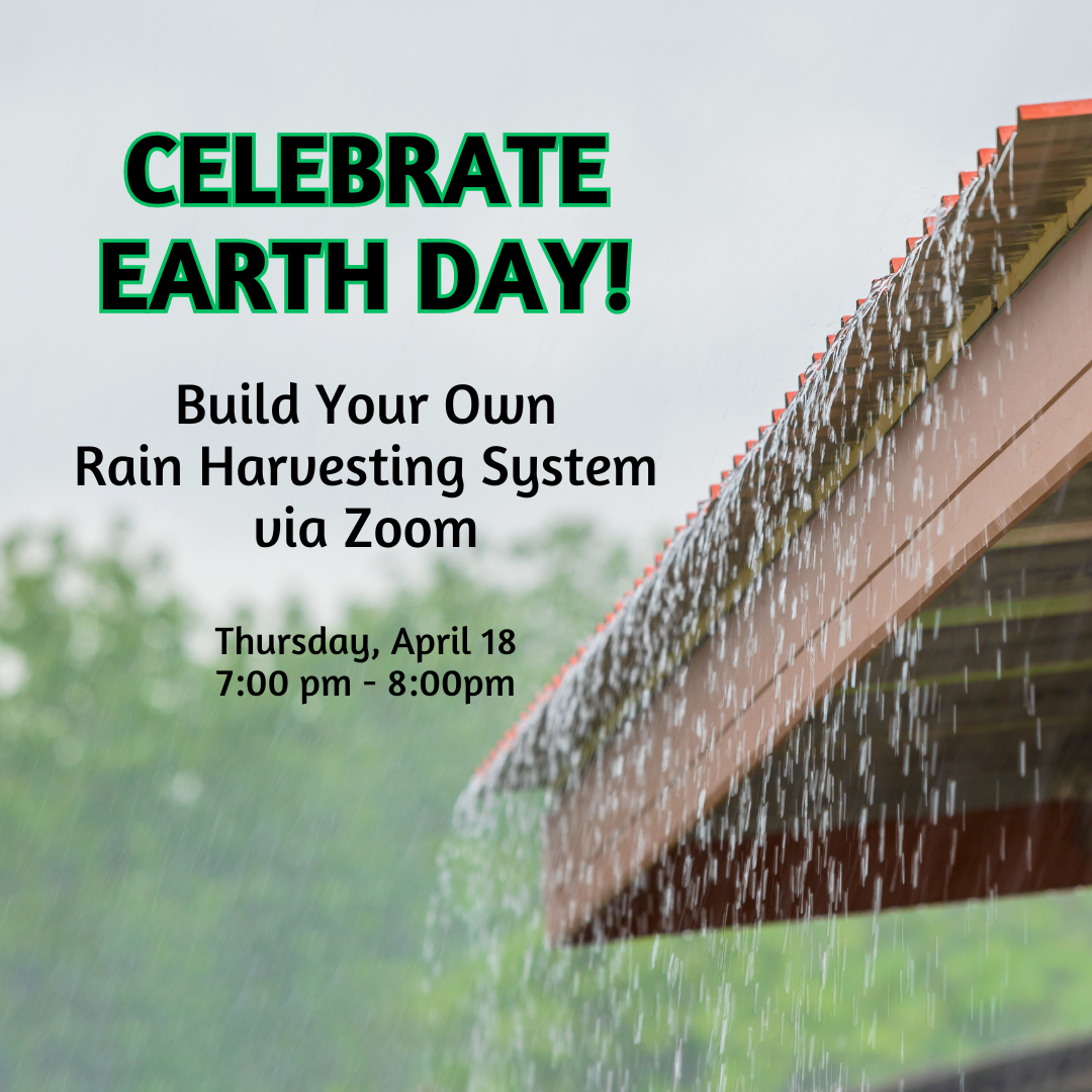 Celebrate Earth Day with Us and Learn How to Build Your Own Rain Harvesting System via ZOOM