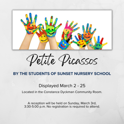 Art Reception - "Petite Picassos" by the Students of Sunset Nursery School