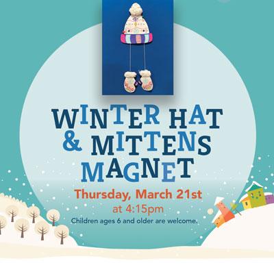 Winter Hat and Mitten Magnet Craft