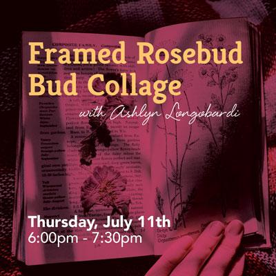 Framed Rosebud Bud Collage