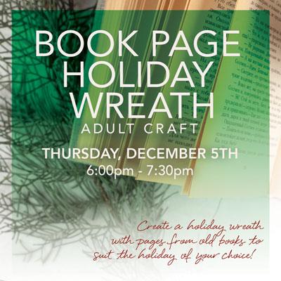 Book Page Holiday Wreath