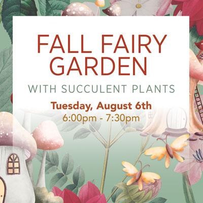 Fall Fairy Garden with Succulent Plants