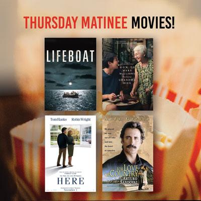 Thursday Matinee Movie: "Here" (PG-13)