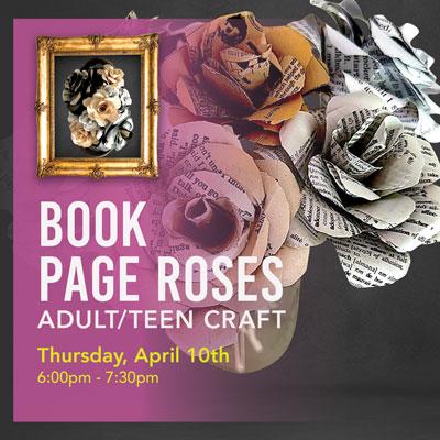 Book Page Roses