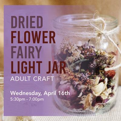 Dried Flower Fairy Light Jar