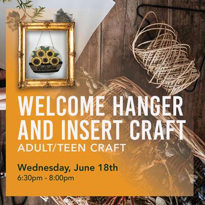 Welcome Hanger and Insert Craft
