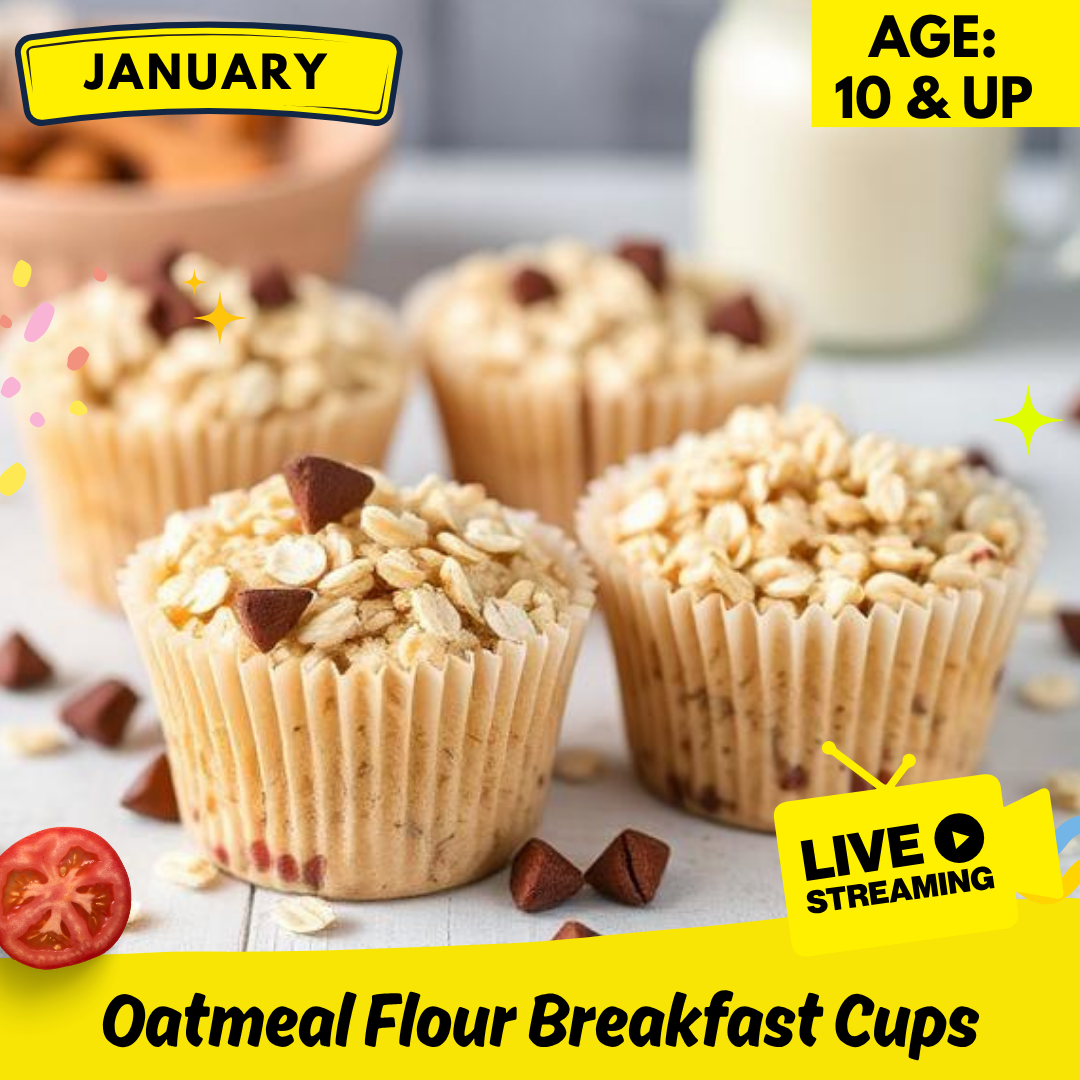 Virtual Cooking Class: Oatmeal Flour Breakfast Cups